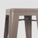 Lot de 4 tabourets de jardin en métal