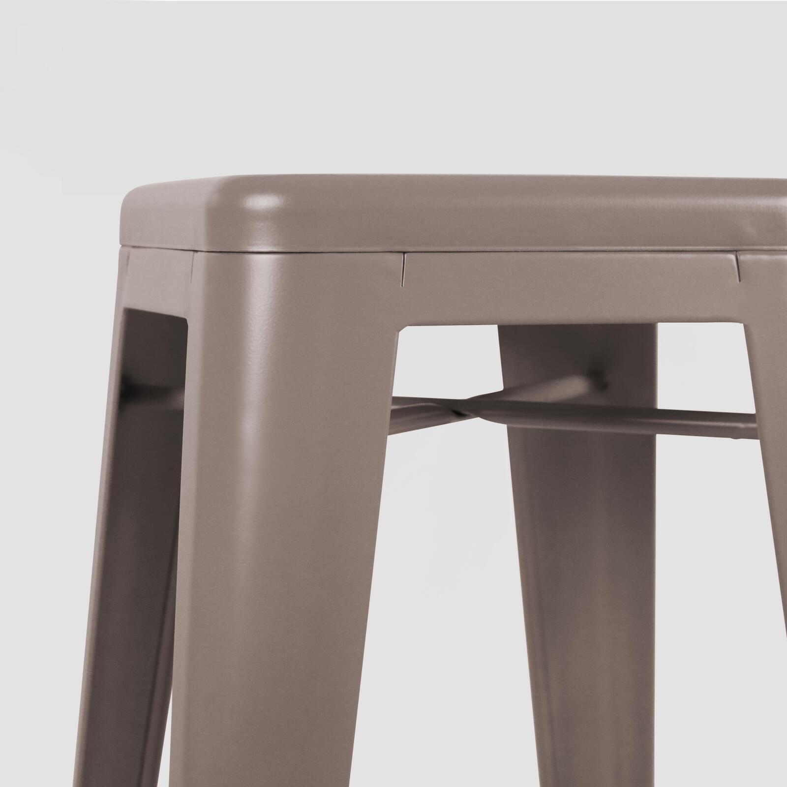 Lot de 4 tabourets de jardin en métal