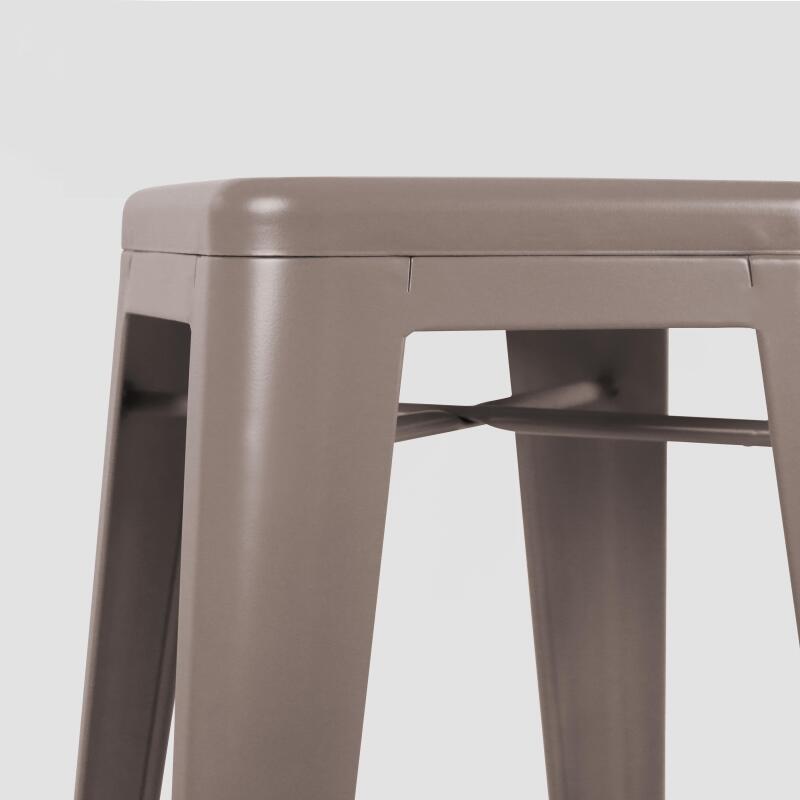 Lot de 4 tabourets de jardin en métal (3/5)
