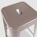 Lot de 4 tabourets de jardin en métal