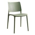 Lot de 4 chaises de terrasse ajourée en plastique