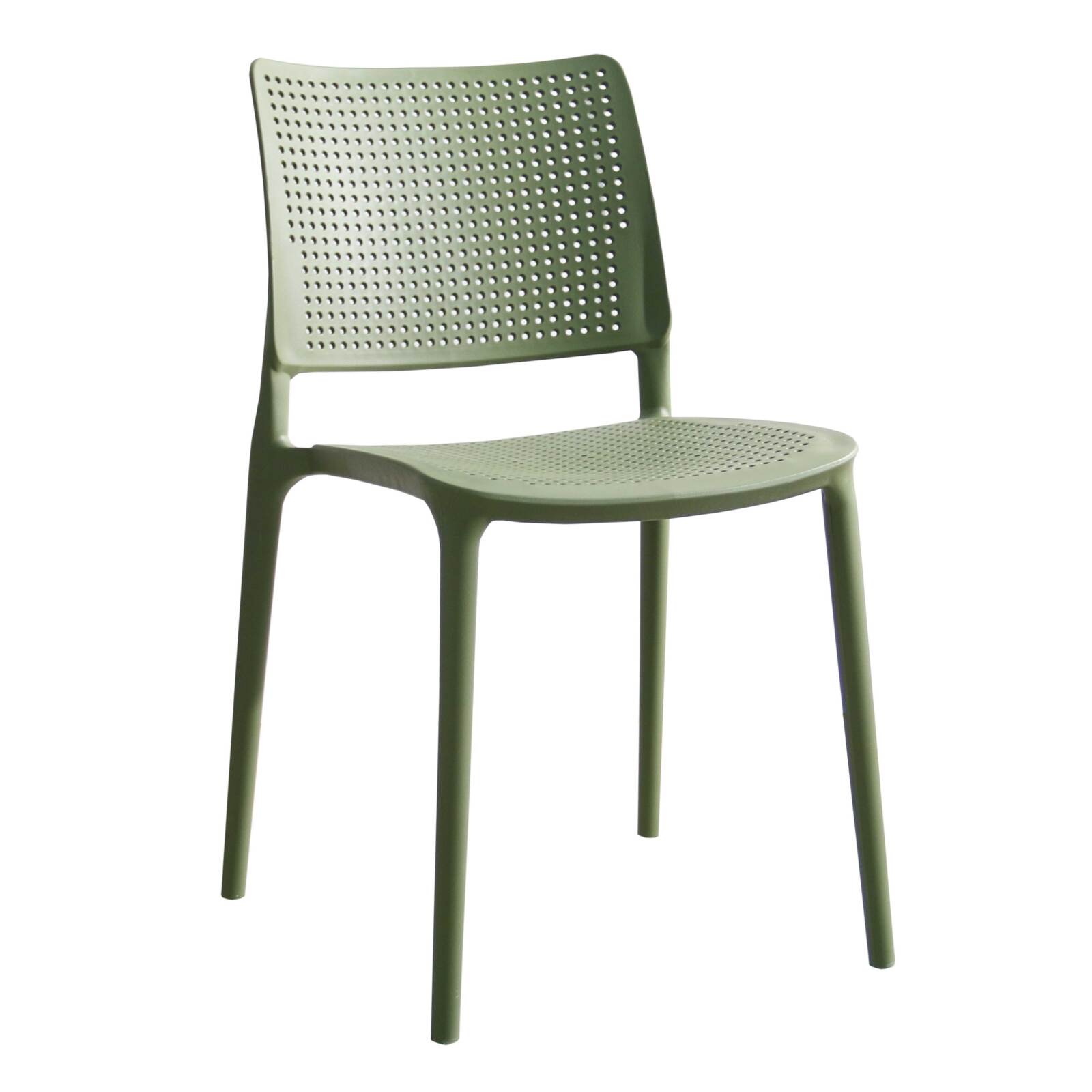 Lot de 4 chaises de terrasse ajourée en plastique