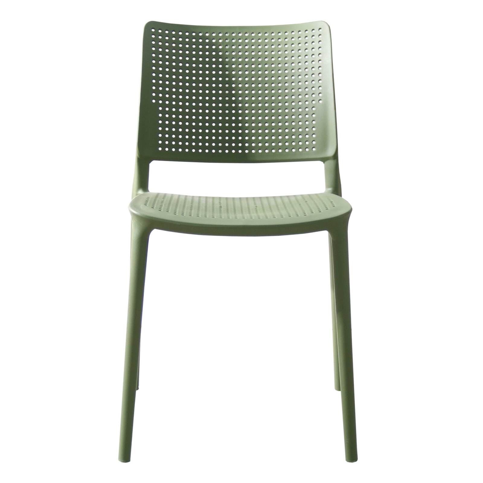 Lot de 4 chaises de terrasse ajourée en plastique