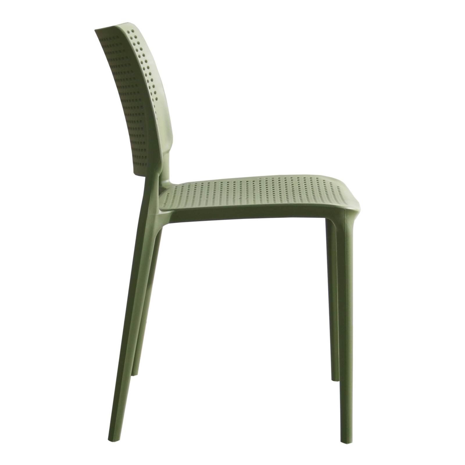 Lot de 4 chaises de terrasse ajourée en plastique