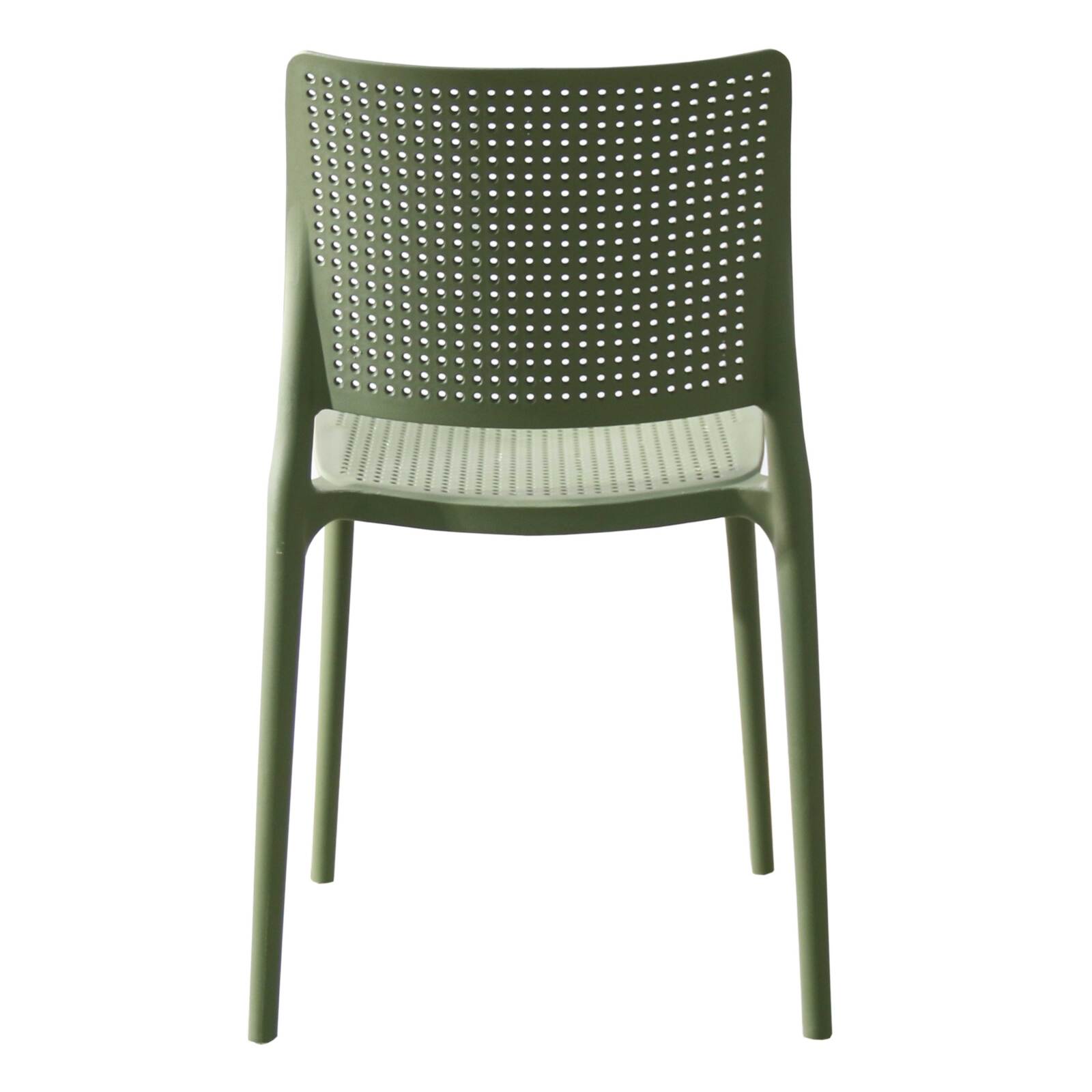 Lot de 4 chaises de terrasse ajourée en plastique