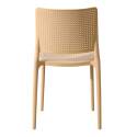 Lot de 4 chaises de terrasse ajourée en plastique