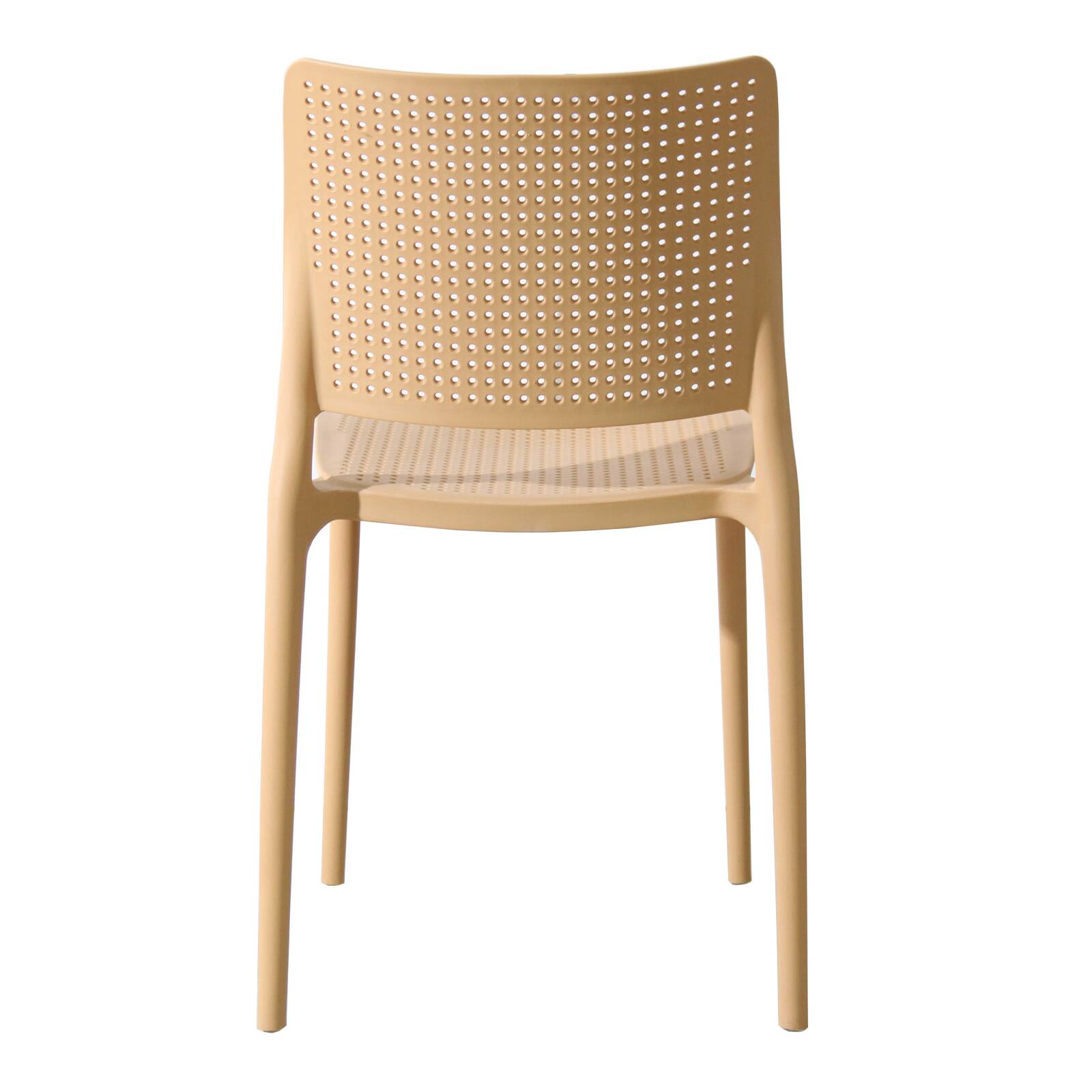 Lot de 4 chaises de terrasse ajourée en plastique
