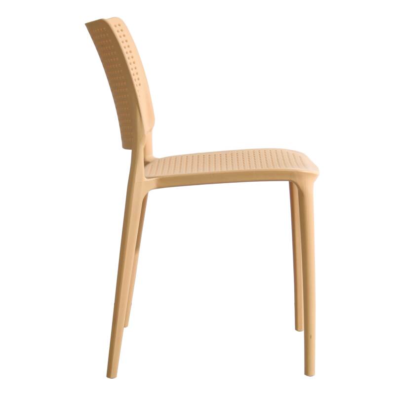 Lot de 4 chaises de terrasse ajourée en plastique (6/7)