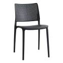 Lot de 4 chaises de terrasse ajourée en plastique