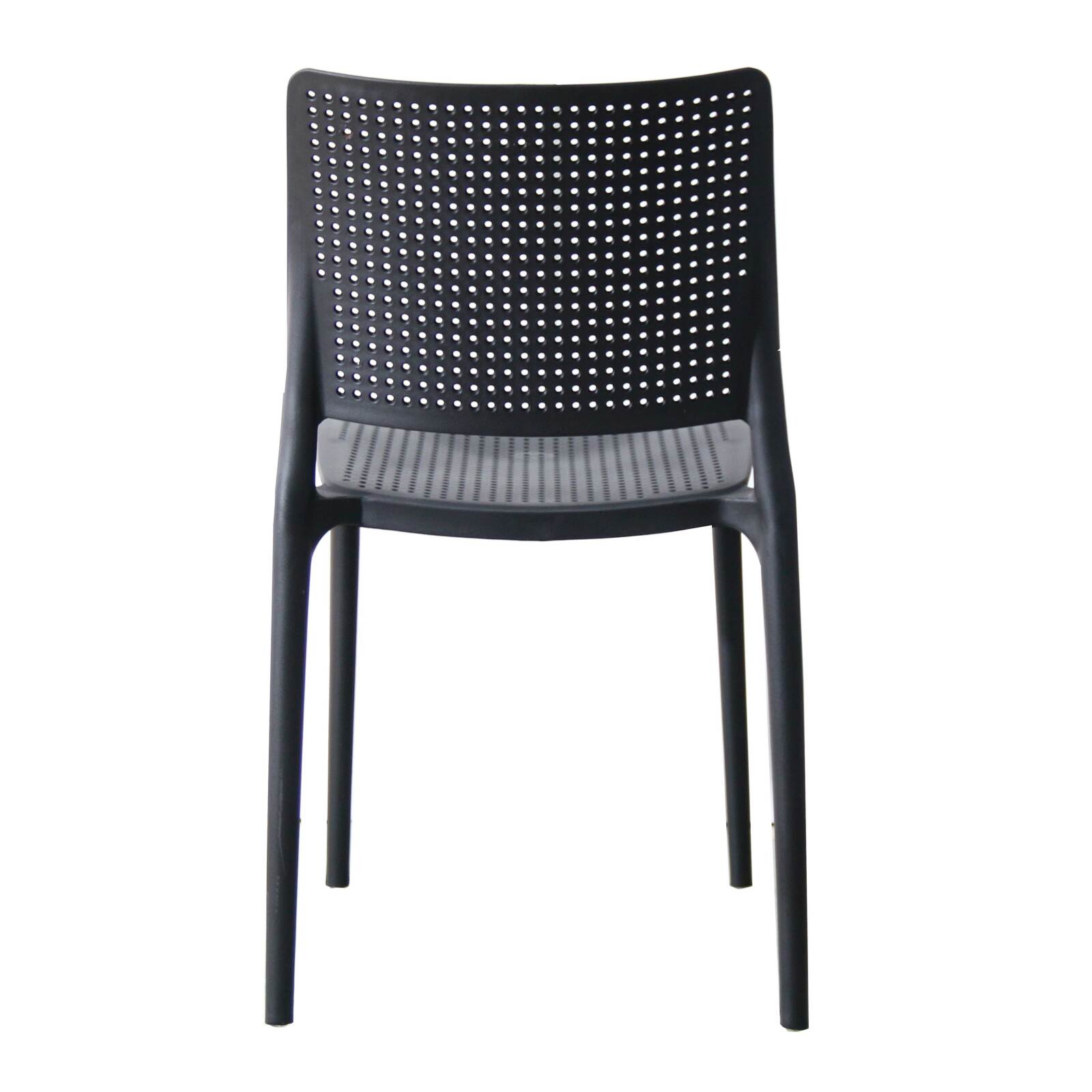 Lot de 4 chaises de terrasse ajourée en plastique