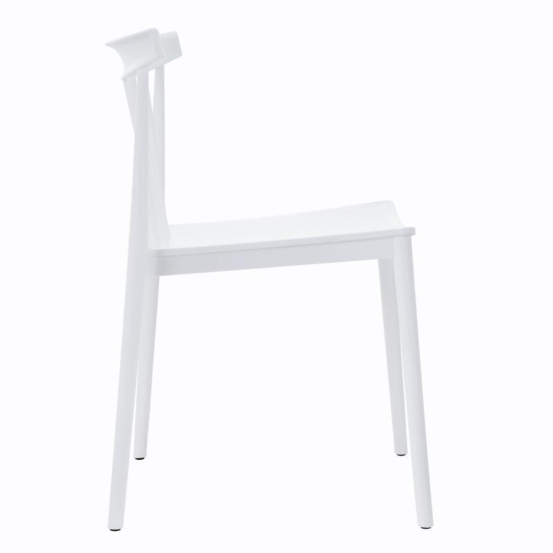 Lot de 4 chaises de terrasse en plastique
