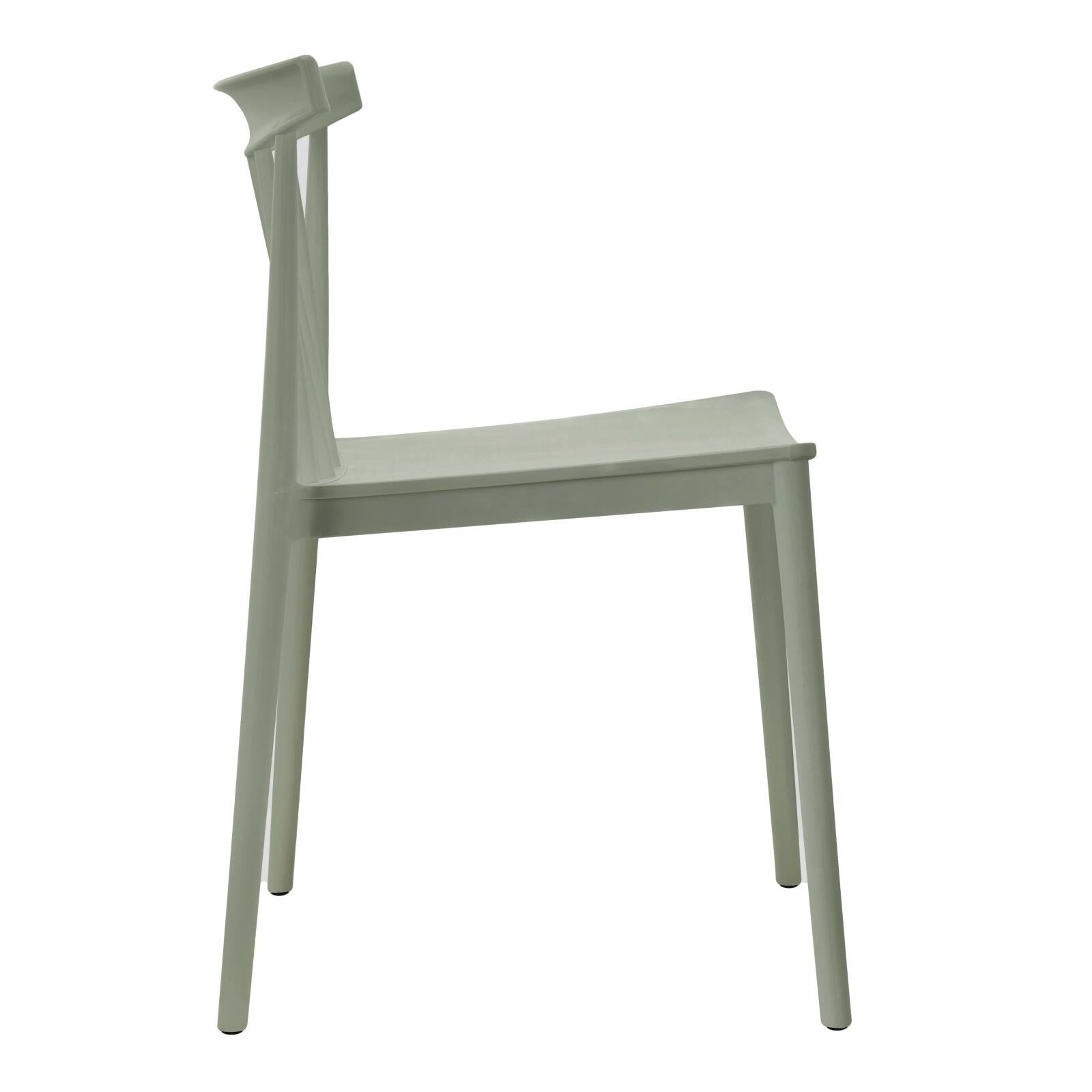 Lot de 4 chaises de terrasse en plastique