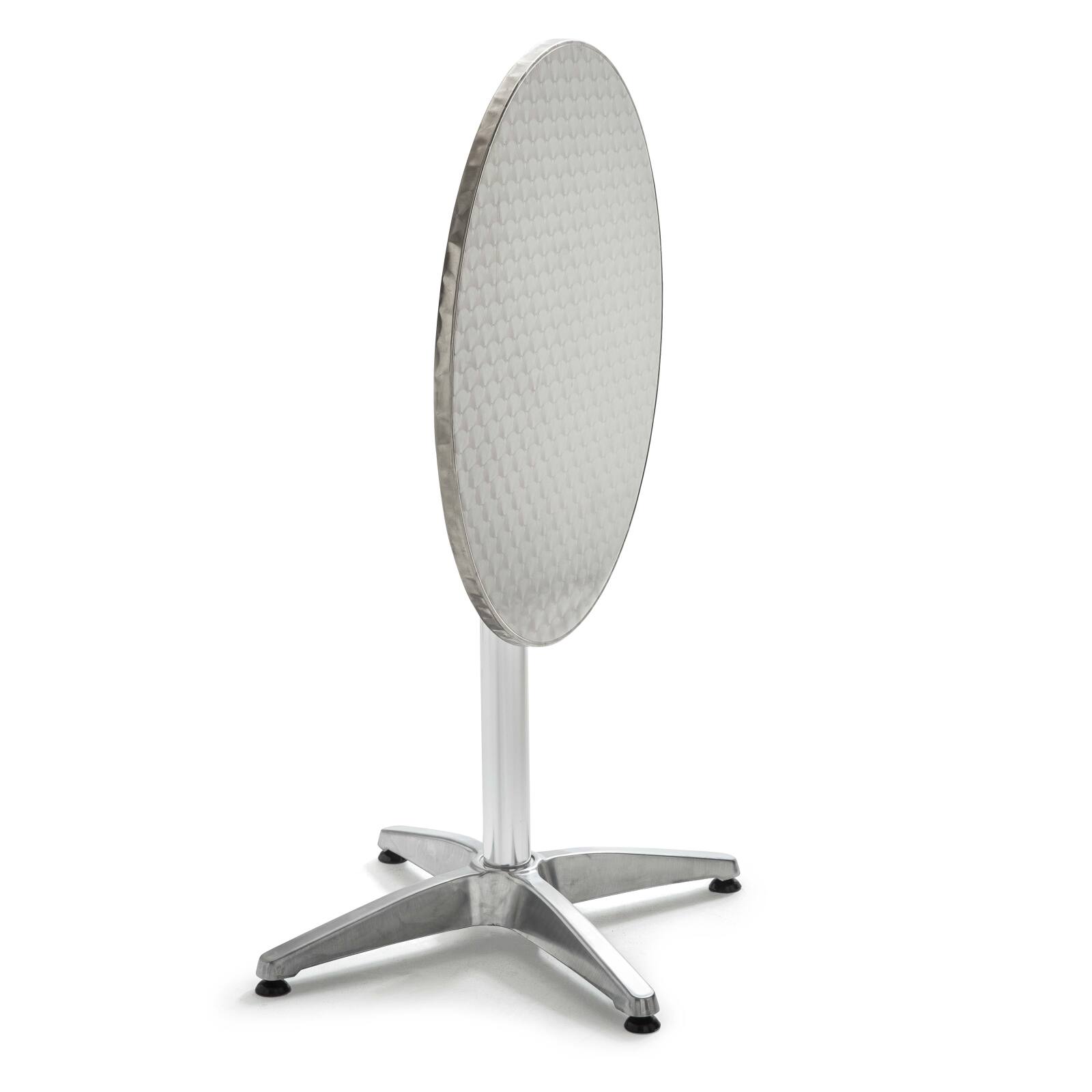 Table de jardin ronde en aluminium avec plateau inclinable (⌀60 x 72 cm)