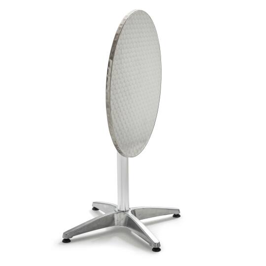 Table de jardin ronde en aluminium avec plateau inclinable (⌀60 x 72 cm)