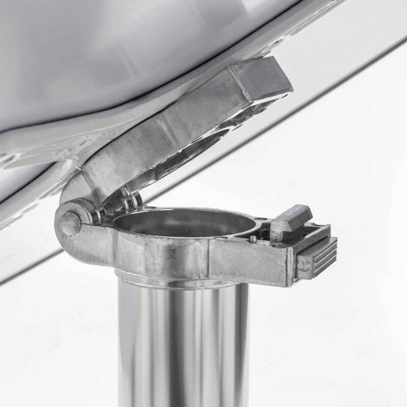 Table de jardin ronde en aluminium avec plateau inclinable (⌀60 x 72 cm)