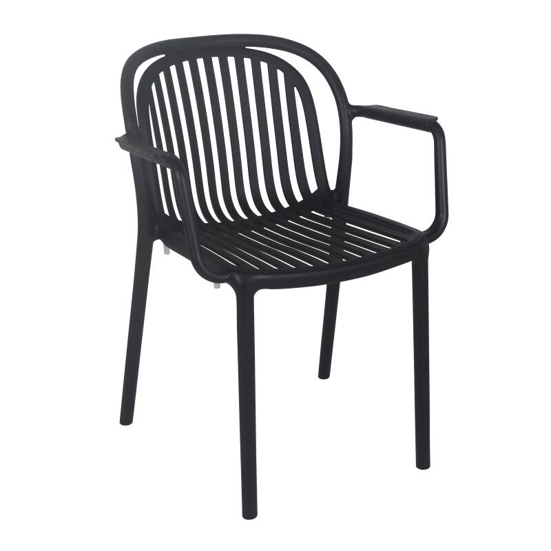 Chaise de terrasse en plastique avec accoudoirs