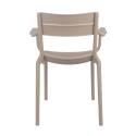 Chaise de terrasse en plastique avec accoudoirs