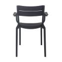 Chaise de terrasse en plastique avec accoudoirs