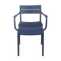 Chaise de terrasse en plastique avec accoudoirs