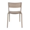 Lot de 4 chaises de terrasse en plastique