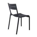 Lot de 4 chaises de terrasse en plastique