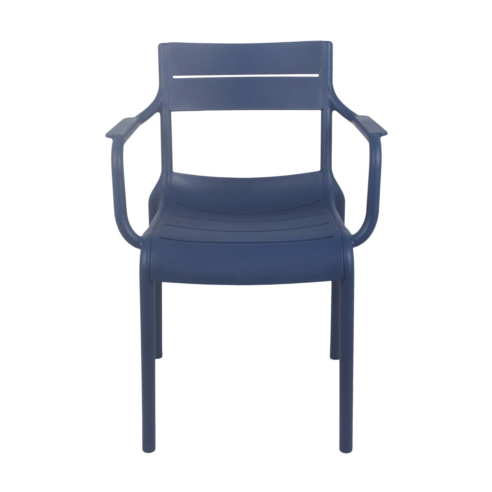 Lot de 4 chaises de terrasse avec accoudoirs en plastique