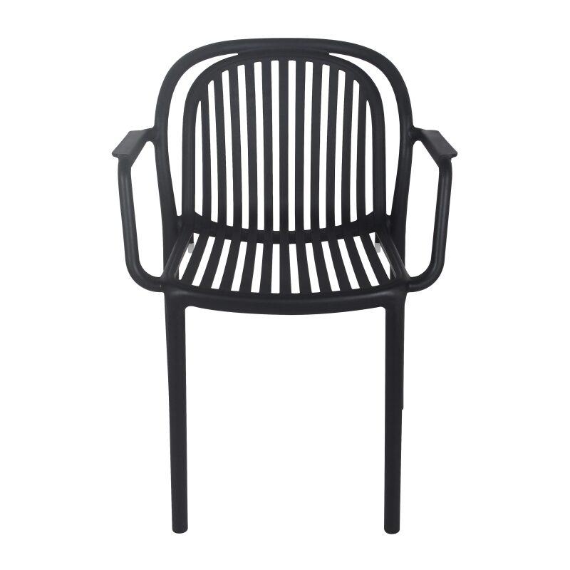 Chaise de terrasse en plastique avec accoudoirs