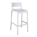Lot de 4 chaises hautes de terrasse en plastique