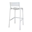 Lot de 4 chaises hautes de terrasse en plastique