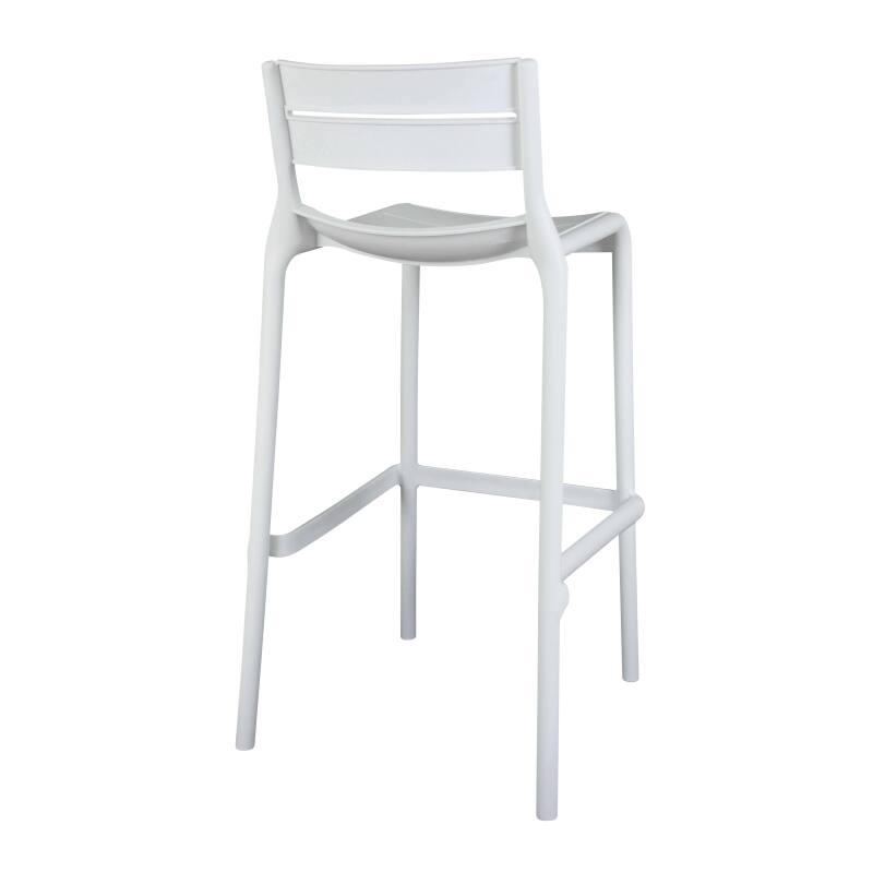 Lot de 4 chaises hautes de terrasse en plastique (5/6)