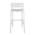 Lot de 4 chaises hautes de terrasse en plastique
