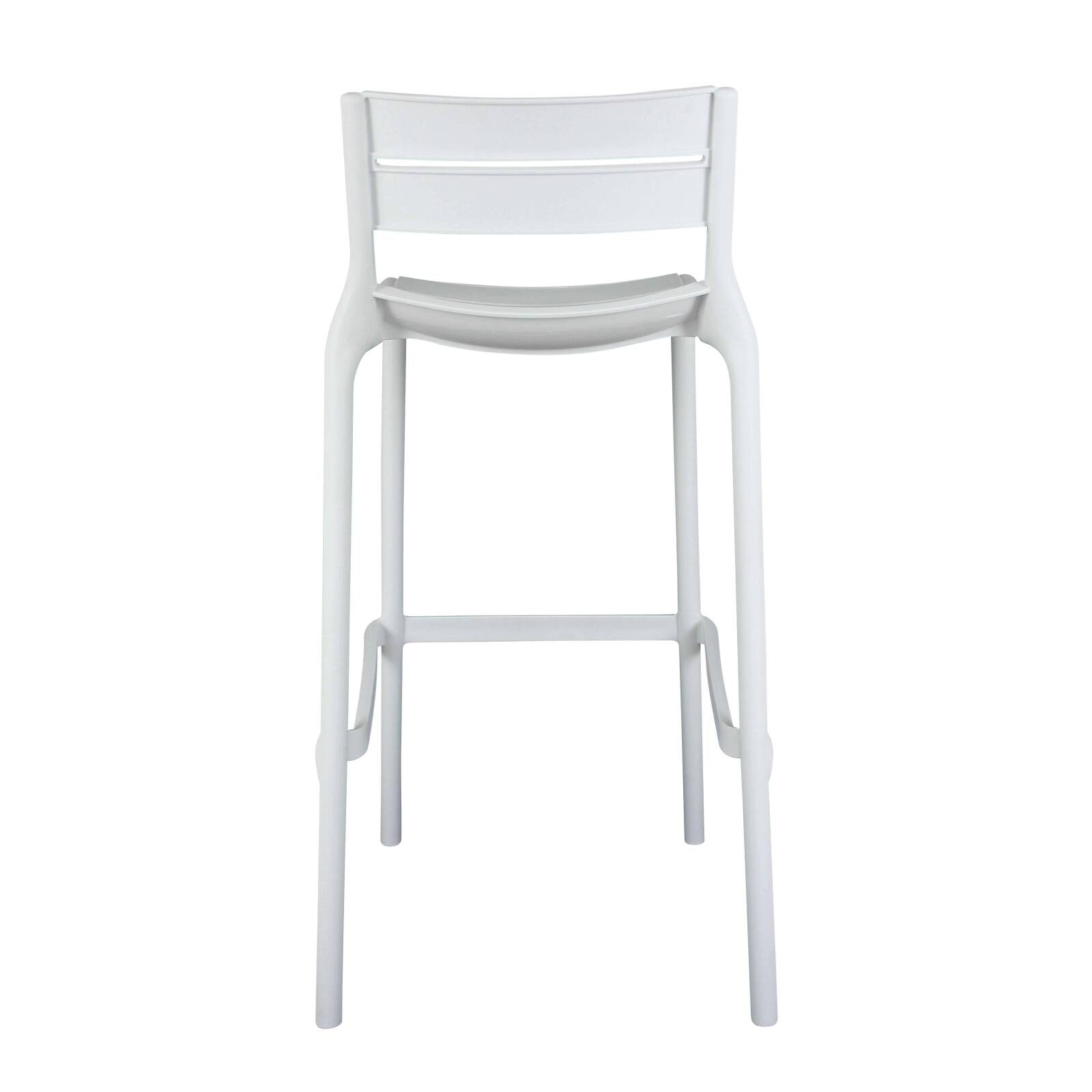 Lot de 4 chaises hautes de terrasse en plastique