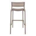 Lot de 4 chaises hautes de terrasse en plastique