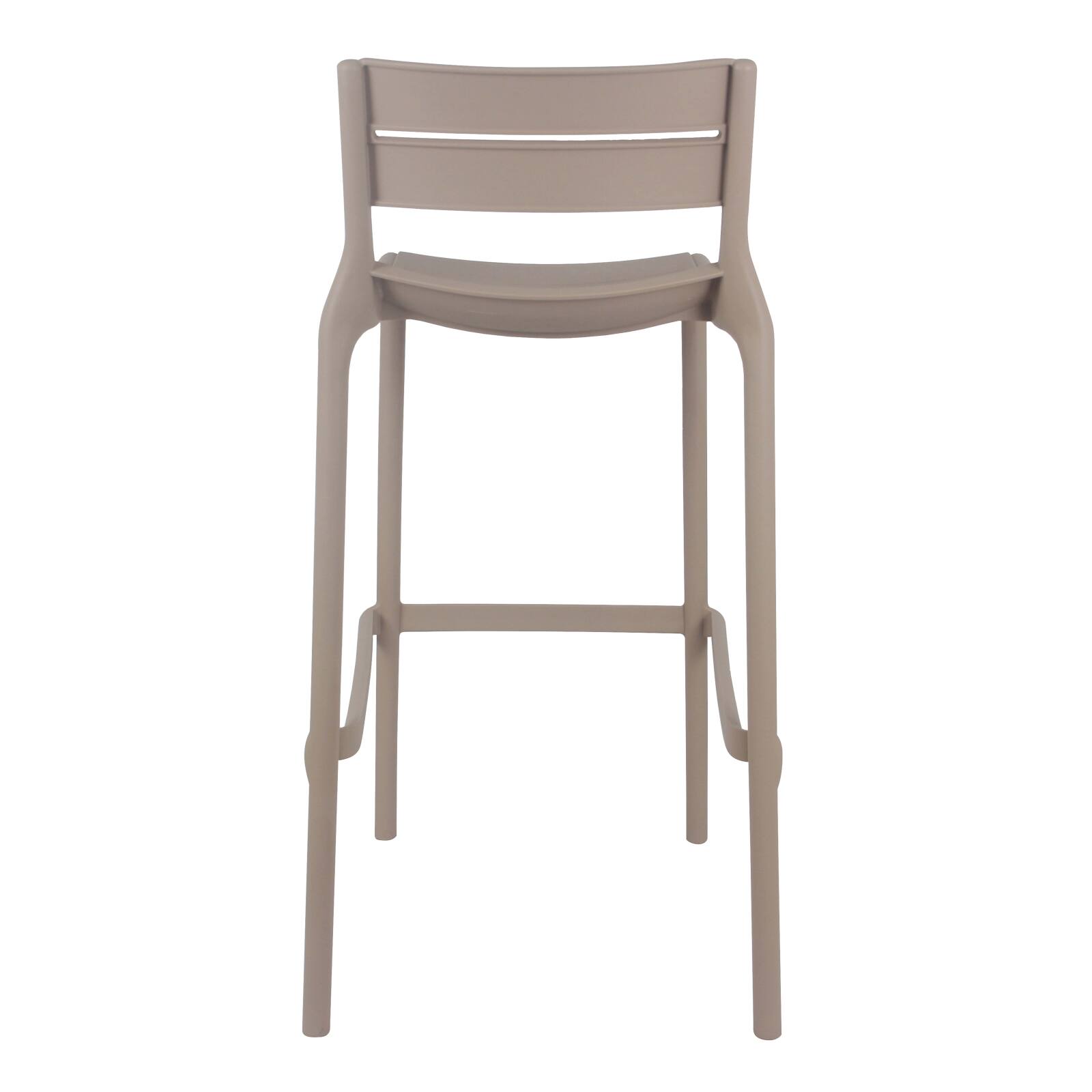 Lot de 4 chaises hautes de terrasse en plastique