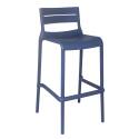 Lot de 4 chaises hautes de terrasse en plastique