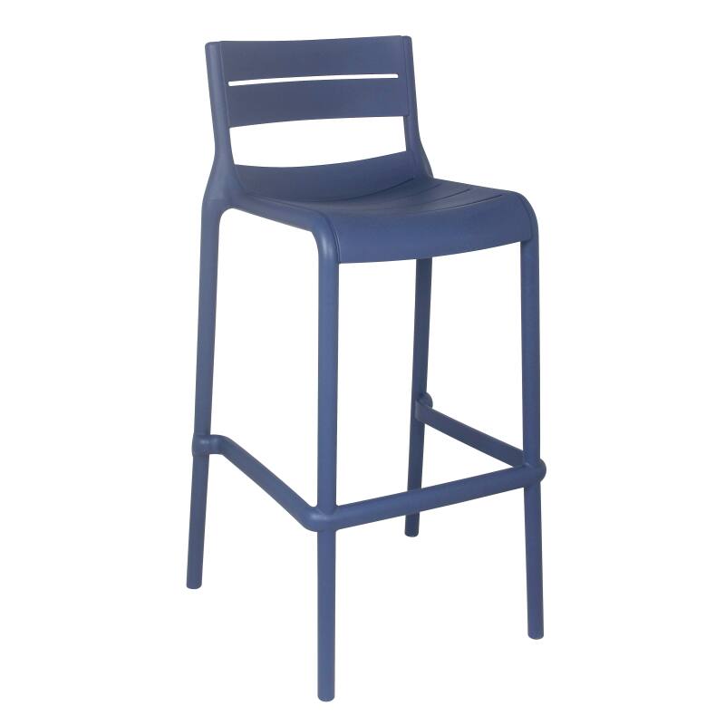 Lot de 4 chaises hautes de terrasse en plastique