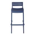 Lot de 4 chaises hautes de terrasse en plastique