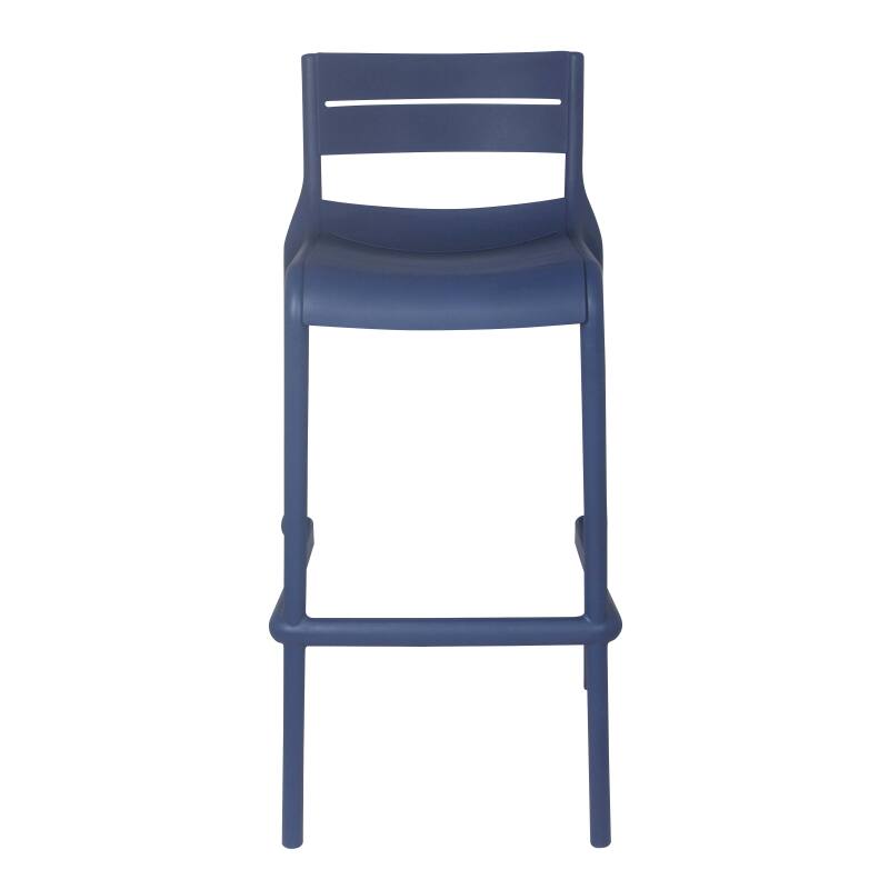 Lot de 4 chaises hautes de terrasse en plastique