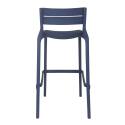 Lot de 4 chaises hautes de terrasse en plastique