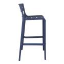 Lot de 4 chaises hautes de terrasse en plastique