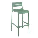 Lot de 4 chaises hautes de terrasse en plastique