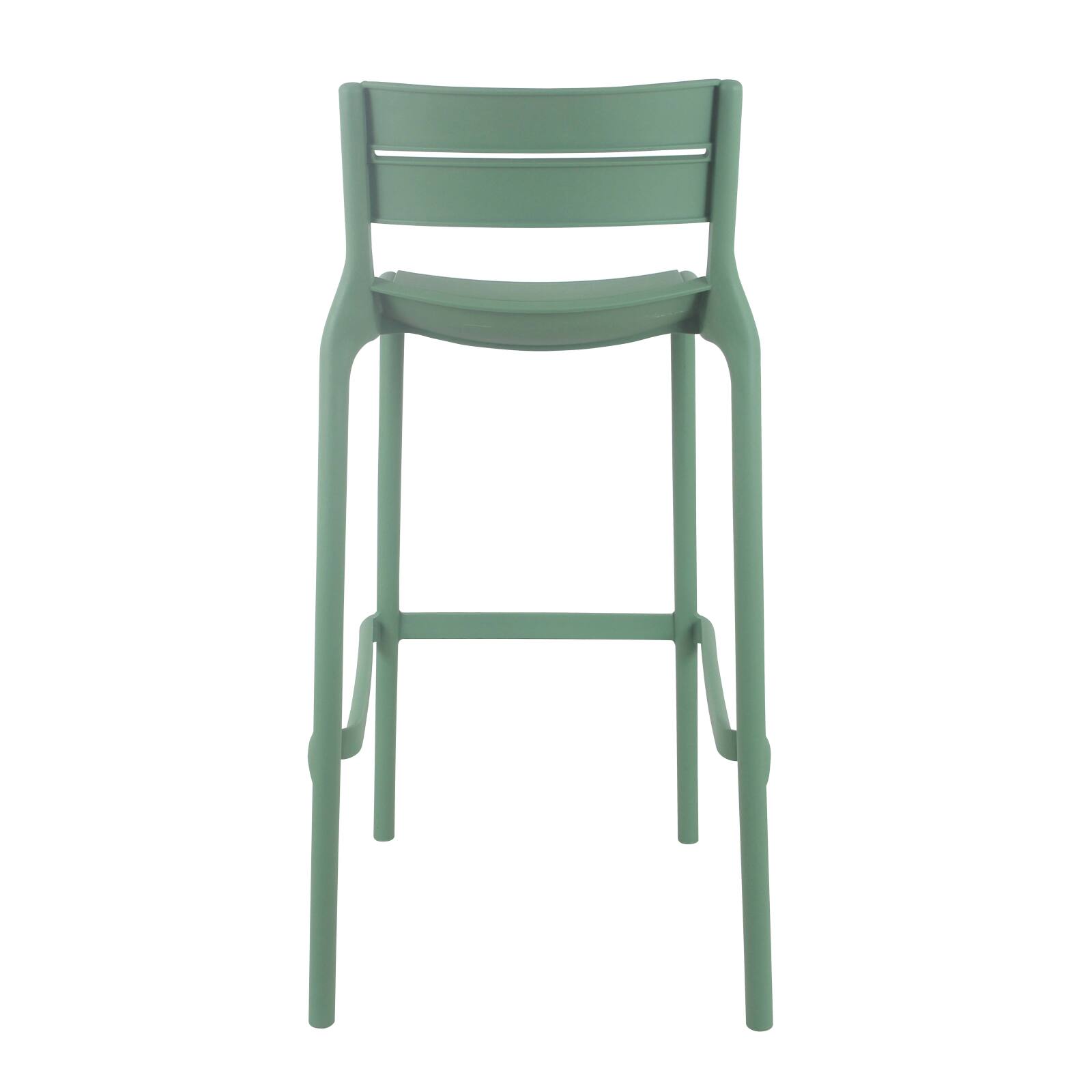 Lot de 4 chaises hautes de terrasse en plastique