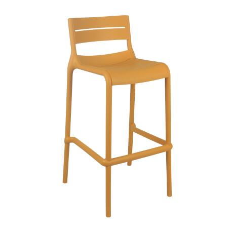 Lot de 4 chaises hautes de terrasse en plastique