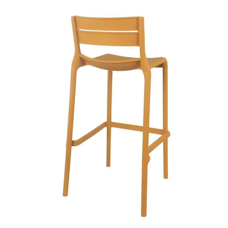 Lot de 4 chaises hautes de terrasse en plastique (3/6)