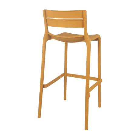 Lot de 4 chaises hautes de terrasse en plastique (3/6)