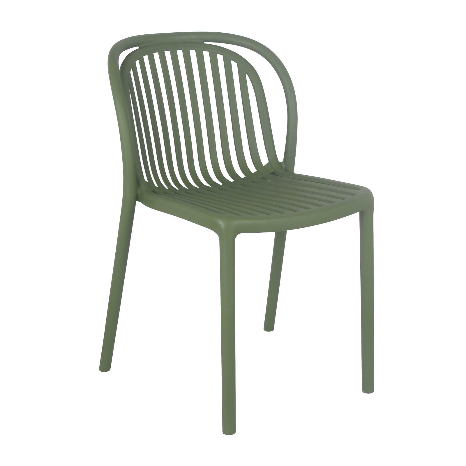 Lot de 4 chaises de terrasse en plastique