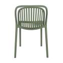 Lot de 4 chaises de terrasse en plastique