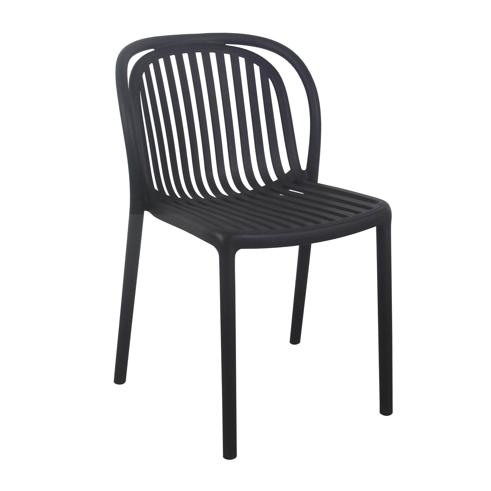 Lot de 4 chaises de terrasse en plastique