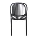 Lot de 4 chaises de terrasse en plastique
