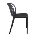 Lot de 4 chaises de terrasse en plastique